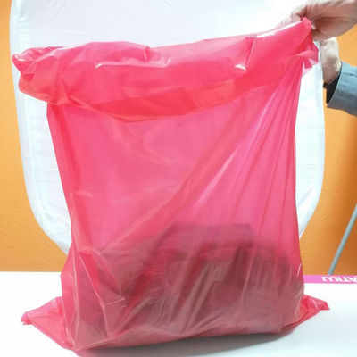 یکبار مصرف قرمز کیسه های لباسشویی محلول در آب پلاستیکی برای پزشکی / بیمارستان