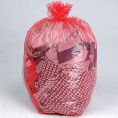 یکبار مصرف قرمز کیسه های لباسشویی محلول در آب پلاستیکی برای پزشکی / بیمارستان